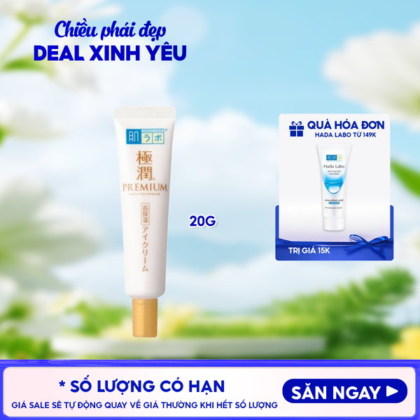 Kem Dưỡng Mắt Hada Labo Cấp Ẩm Cao Cấp Gokujyun Premium Hyaluronic Eye Cream 20g 