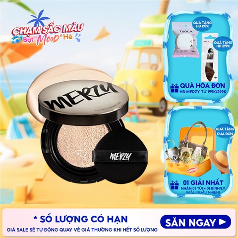Phấn Nước Merzy Che Phủ Cao, Lâu Trôi The First Cushion Cover SPF50+/PA+++ 13g