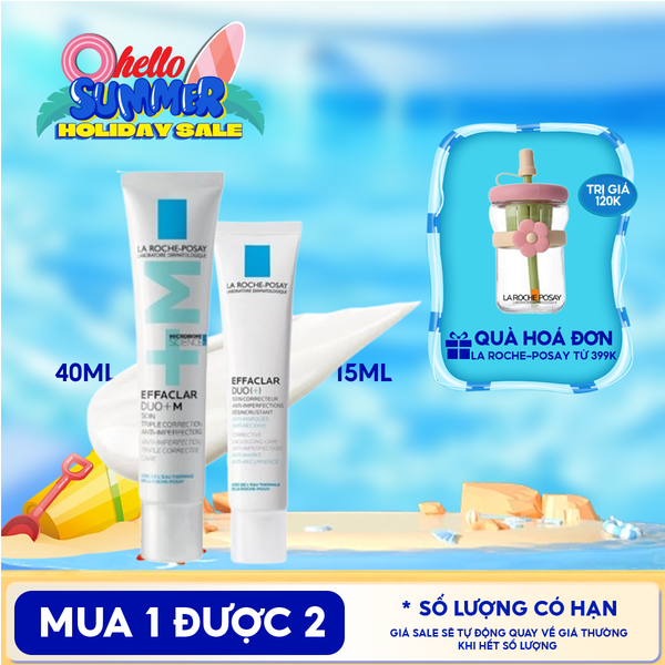  Kem Dưỡng La Roche-Posay Giúp Cải Thiện Mụn, Mờ Vết Thâm Effaclar Duo+M 