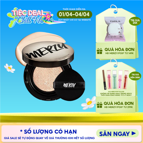  Phấn Nước Merzy Che Phủ Cao, Lâu Trôi The First Cushion Cover SPF50+/PA+++ 13g 