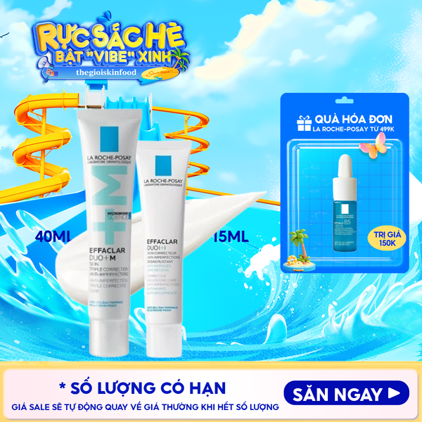  Kem Dưỡng La Roche-Posay Giúp Cải Thiện Mụn, Mờ Vết Thâm Effaclar Duo+M 