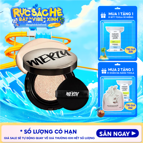  Phấn Nước Merzy Che Phủ Cao, Lâu Trôi The First Cushion Cover SPF50+/PA+++ 13g 