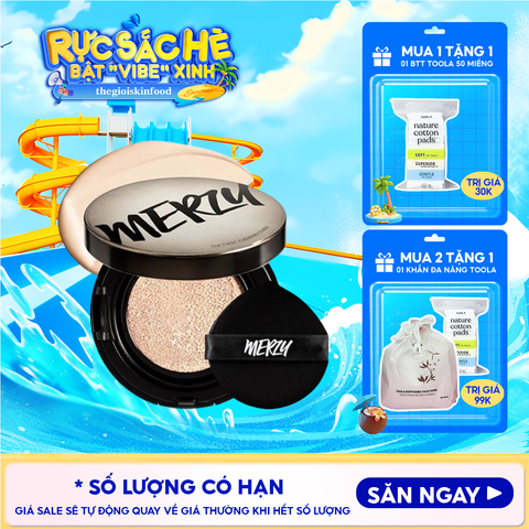 Phấn Nước Merzy Che Phủ Cao, Lâu Trôi The First Cushion Cover SPF50+/PA+++ 13g