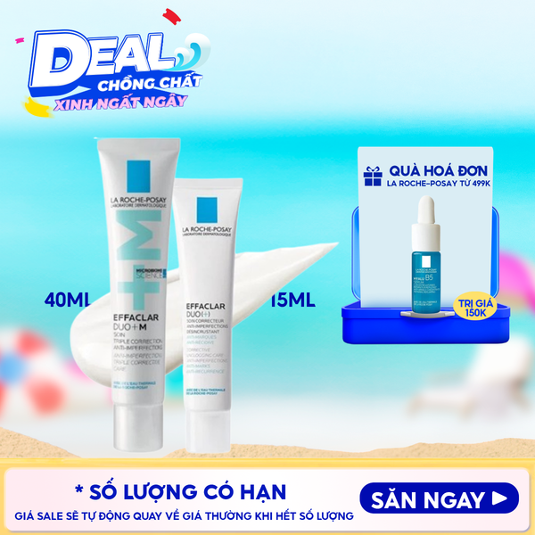  Kem Dưỡng La Roche-Posay Giúp Cải Thiện Mụn, Mờ Vết Thâm Effaclar Duo+M 