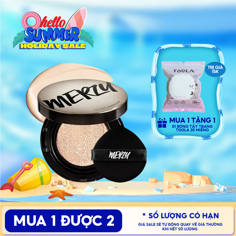 Phấn Nước Merzy Che Phủ Cao, Lâu Trôi The First Cushion Cover SPF50+/PA+++ 13g
