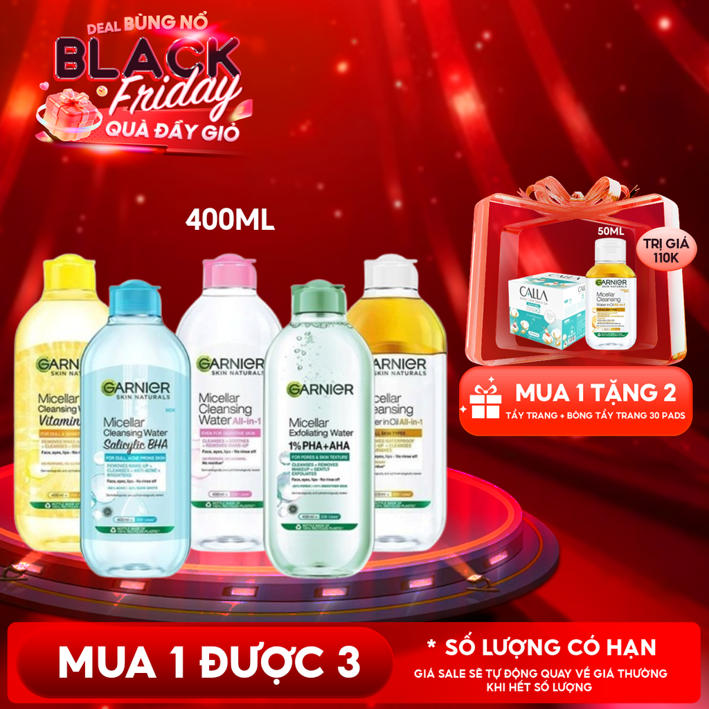 Nước Tẩy Trang Garnier Làm Sạch Sâu Micellar Cleansing Water