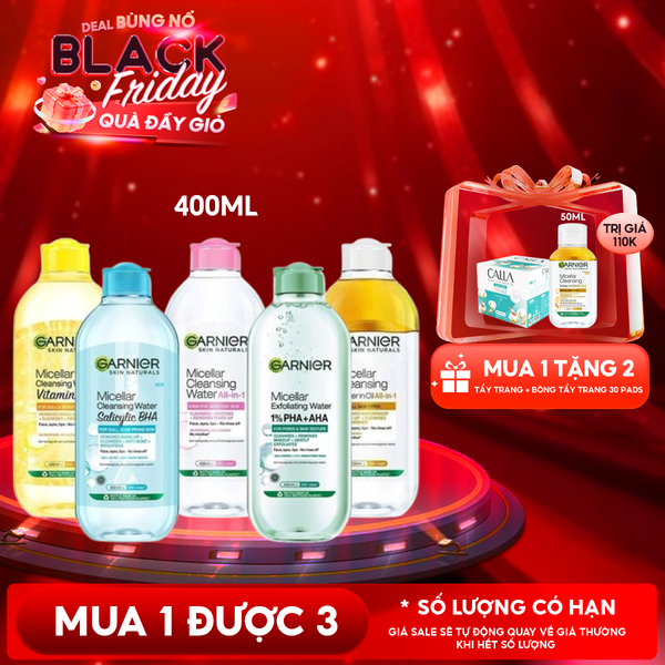  Nước Tẩy Trang Garnier Làm Sạch Sâu Micellar Cleansing Water 