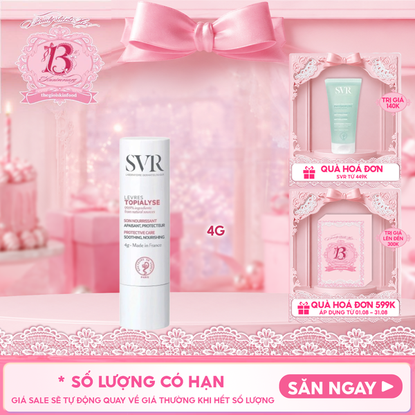  Son Dưỡng SVR Giúp Cấp Ẩm Cho Môi Khô, Nứt Nẻ Topialyse Levres 4g 
