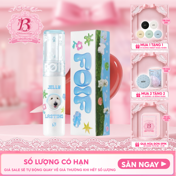  [Teddy Collection] Son Tint Bóng FOIF Thuần Chay, Ẩm Mịn, Căng Bóng Jelly Lasting Tint 3g 
