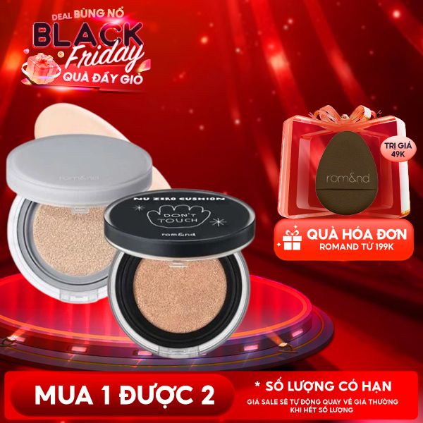  Phấn Nước Romand Che Phủ Cao, Mỏng Nhẹ Tự Nhiên NU Zero Cushion SPF24/PA++ 15g 