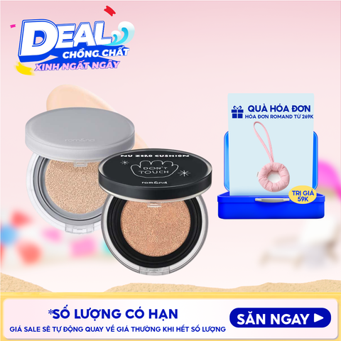 Phấn Nước Romand Che Phủ Cao, Mỏng Nhẹ Tự Nhiên NU Zero Cushion SPF24/PA++ 15g