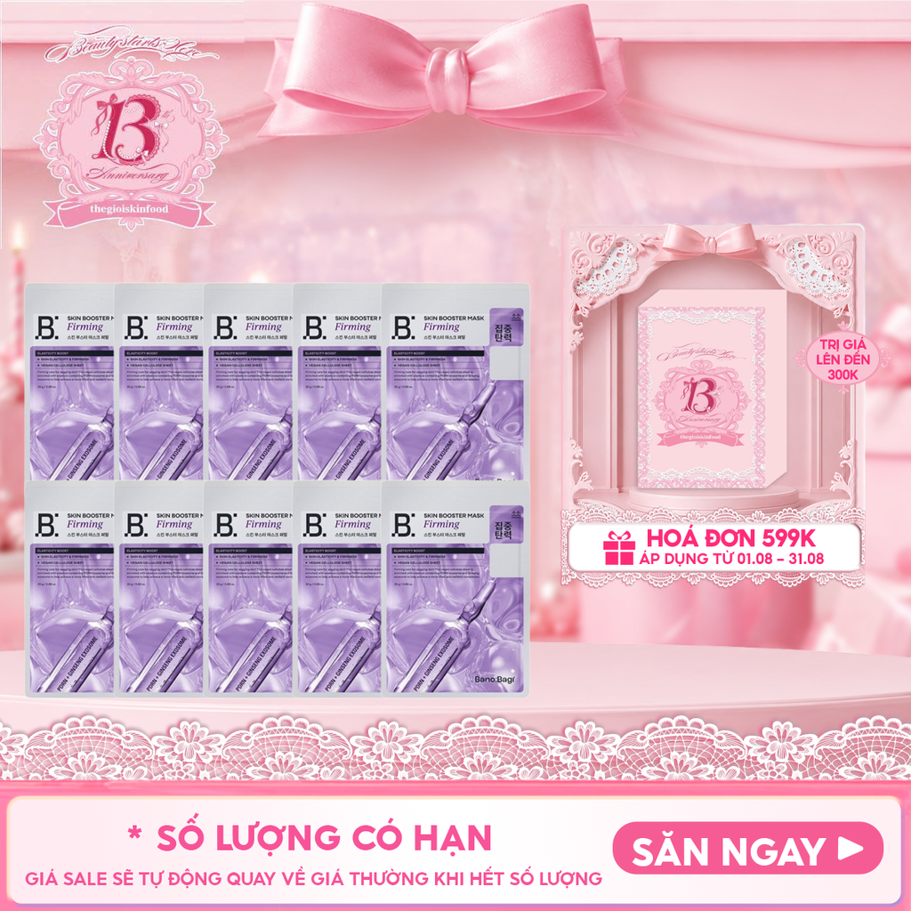 Combo 10 Miếng Mặt Nạ Banobagi Chăm Sóc Da, Cấp Ẩm, Hỗ Trợ Dưỡng Sáng Da Skin Booster Mask 25g