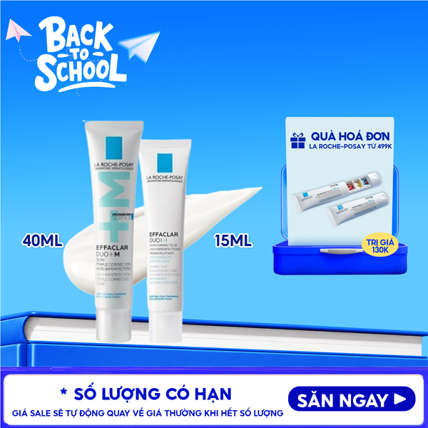  Kem Dưỡng La Roche-Posay Giúp Cải Thiện Mụn, Mờ Vết Thâm Effaclar Duo+M 