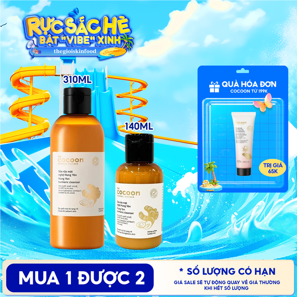  Sữa Rửa Mặt Cocoon Làm Sạch Sâu Chiết Xuất Nước Nghệ Hưng Yên Turmeric Cleanser 