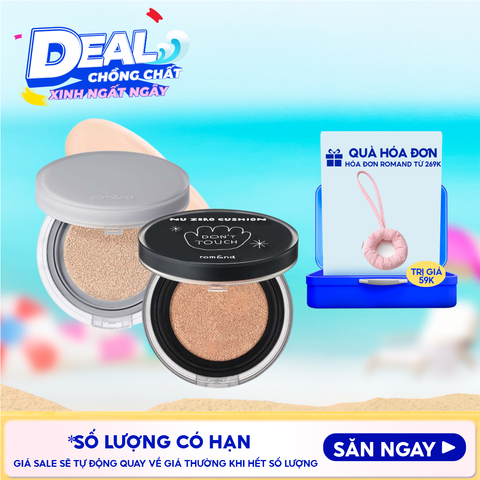 Phấn Nước Romand Che Phủ Cao, Mỏng Nhẹ Tự Nhiên NU Zero Cushion SPF24/PA++ 15g