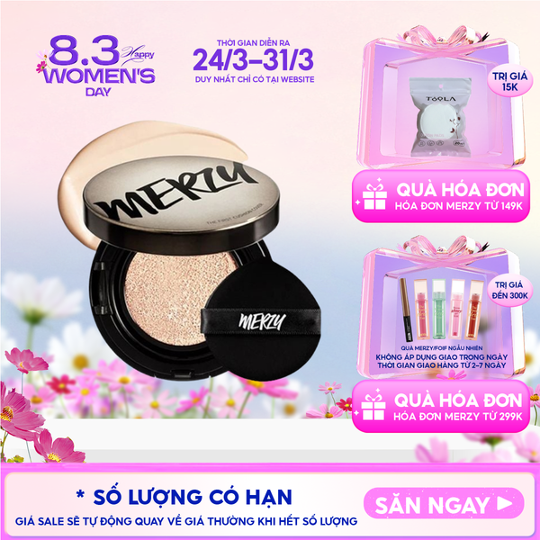  Phấn Nước Merzy Che Phủ Cao, Lâu Trôi The First Cushion Cover SPF50+/PA+++ 13g 