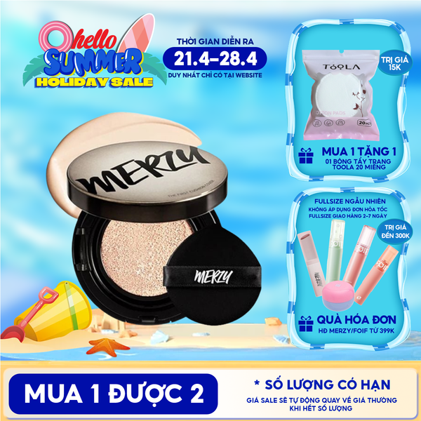  Phấn Nước Merzy Che Phủ Cao, Lâu Trôi The First Cushion Cover SPF50+/PA+++ 13g 