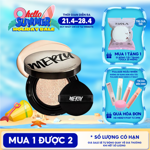 Phấn Nước Merzy Che Phủ Cao, Lâu Trôi The First Cushion Cover SPF50+/PA+++ 13g