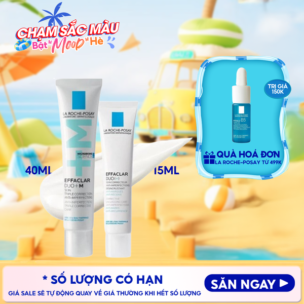  Kem Dưỡng La Roche-Posay Giúp Cải Thiện Mụn, Mờ Vết Thâm Effaclar Duo+M 