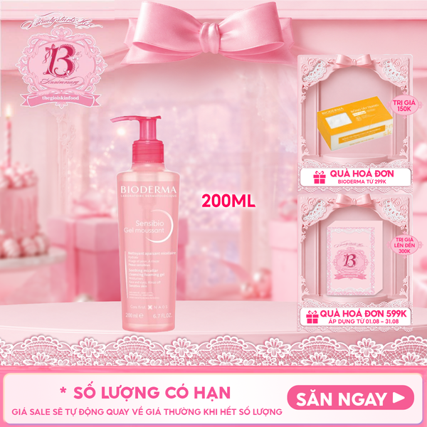  Sữa Rửa Mặt Dạng Gel Bioderma Cho Da Nhạy Cảm Sensibio Gel Moussant 