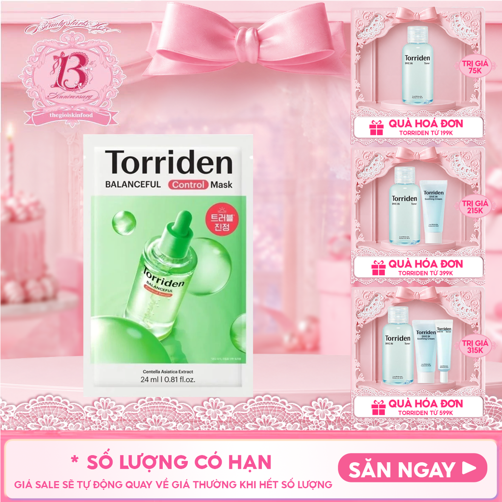 Mặt Nạ Torriden Làm Dịu, Kiểm Soát Da Balanceful Control Mask 24ml
