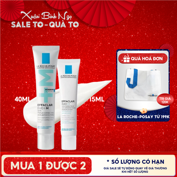  Kem Dưỡng La Roche-Posay Giúp Cải Thiện Mụn, Mờ Vết Thâm Effaclar Duo+M 