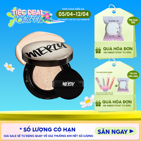 Phấn Nước Merzy Che Phủ Cao, Lâu Trôi The First Cushion Cover SPF50+/PA+++ 13g