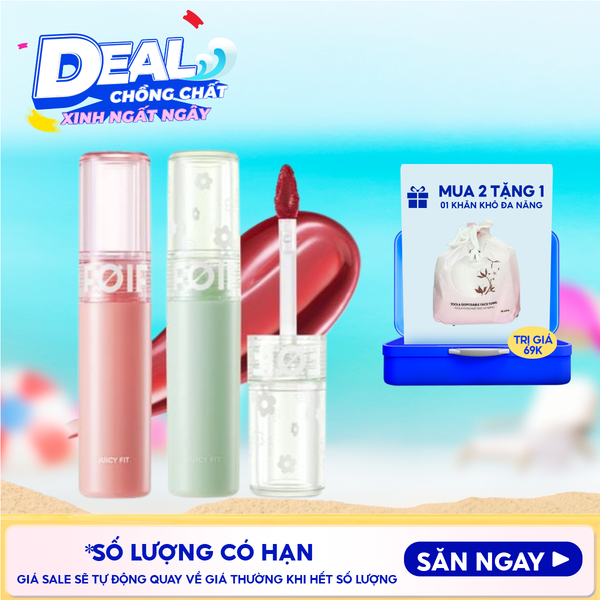  Son Tint Bóng FOIF Thuần Chay, Ẩm Mọng, Bền Màu Juicy Fit Tint 