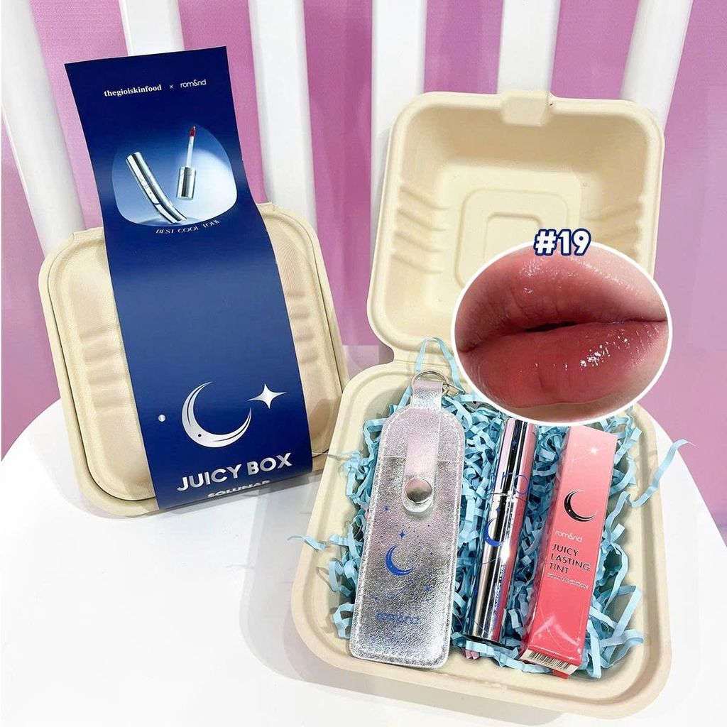 [Solunar Edition] Hộp Bánh Juicy Box Son Tint Lì Romand Juicy Lasting Tint Solunar Edition 5.5g