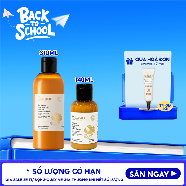  Sữa Rửa Mặt Cocoon Làm Sạch Sâu Chiết Xuất Nước Nghệ Hưng Yên Turmeric Cleanser 