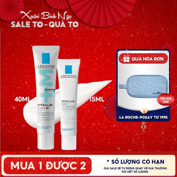  Kem Dưỡng La Roche-Posay Giúp Cải Thiện Mụn, Mờ Vết Thâm Effaclar Duo+M 