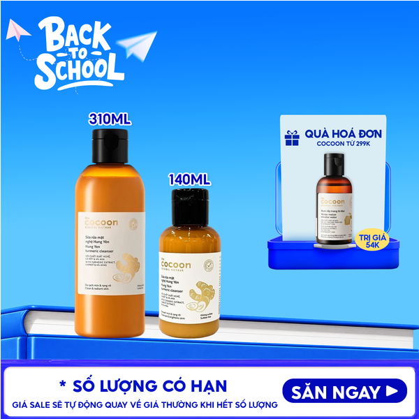  Sữa Rửa Mặt Cocoon Làm Sạch Sâu Chiết Xuất Nước Nghệ Hưng Yên Turmeric Cleanser 