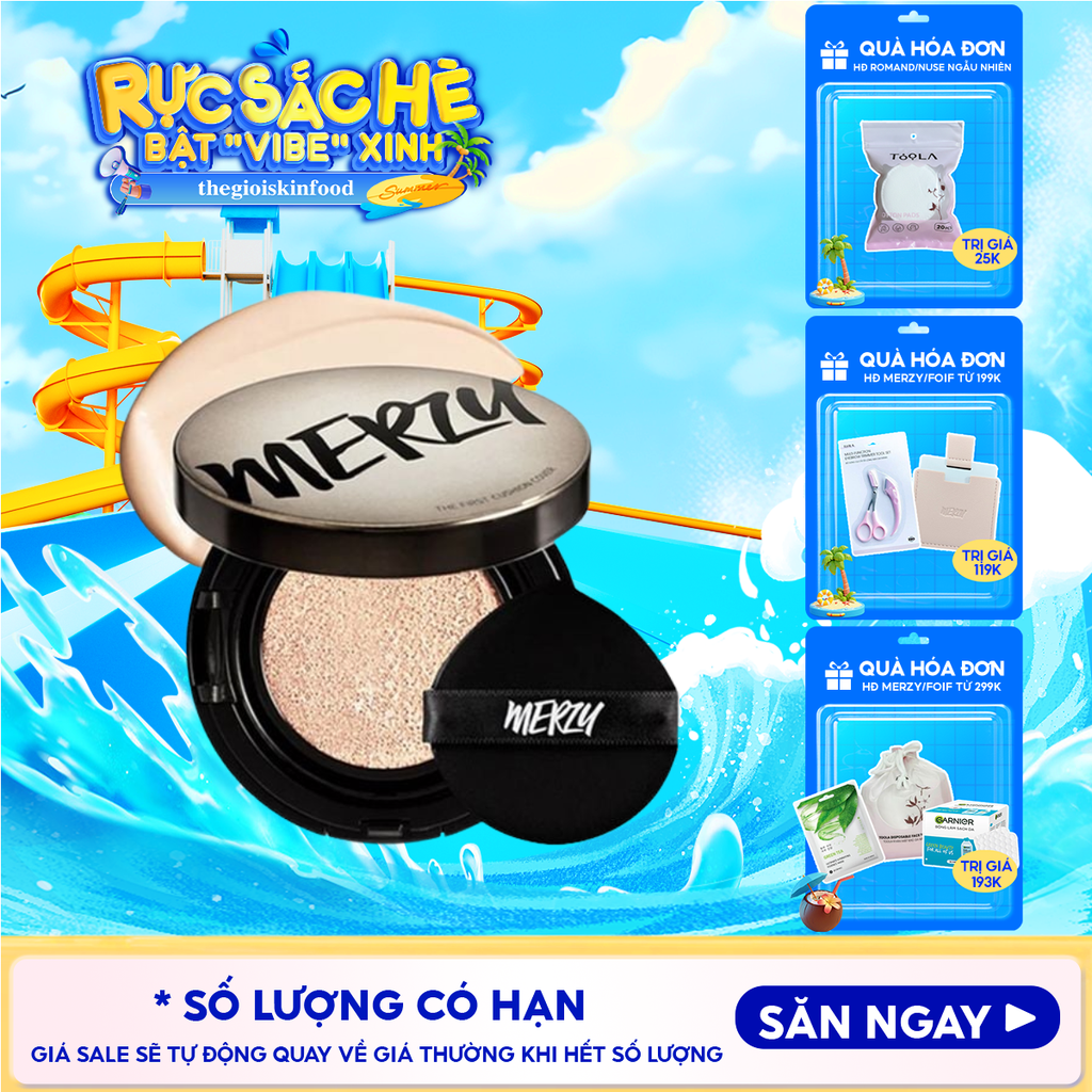 Phấn Nước Merzy Che Phủ Cao, Lâu Trôi The First Cushion Cover SPF50+/PA+++ 13g