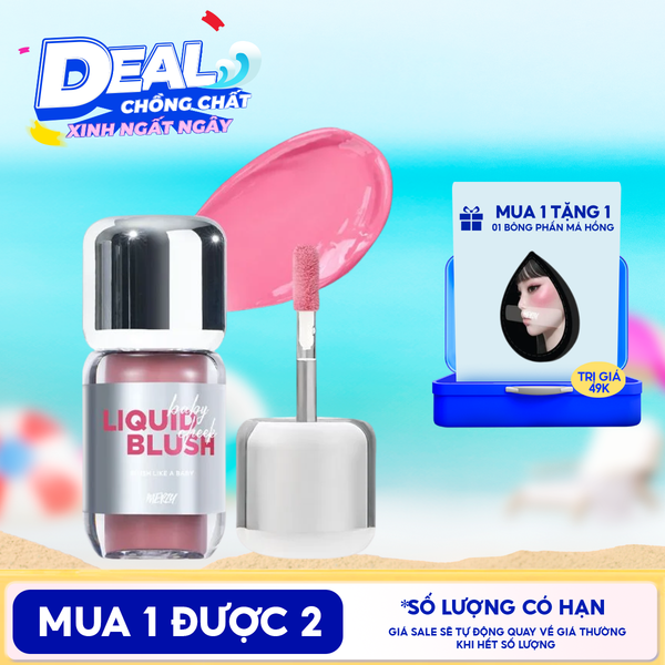  [PRE-ORDER] Má Hồng Kem Merzy Mịn Lì Baby Cheek Liquid Blush 4.6g 