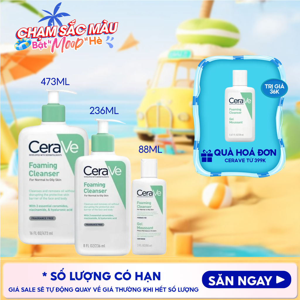 Sữa Rửa Mặt Cerave Sạch Sâu Dành Cho Da Dầu Developed With Dermatologists Foaming Cleanser