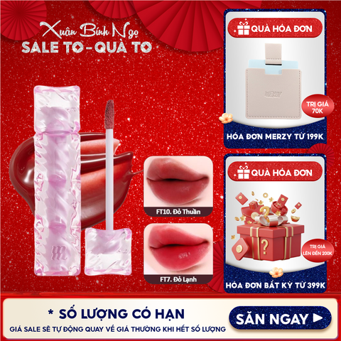 [NEW] Son Tint Merzy Mịn Lì , Bền Màu, Fit Môi Tự Nhiên Water Fit Blur Tint 3.7g