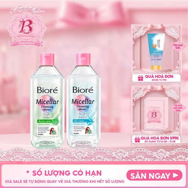  Nước Tẩy Trang Bioré Sạch Nhờn Và Dưỡng Ẩm Make Up Remover Perfect Cleansing Water 
