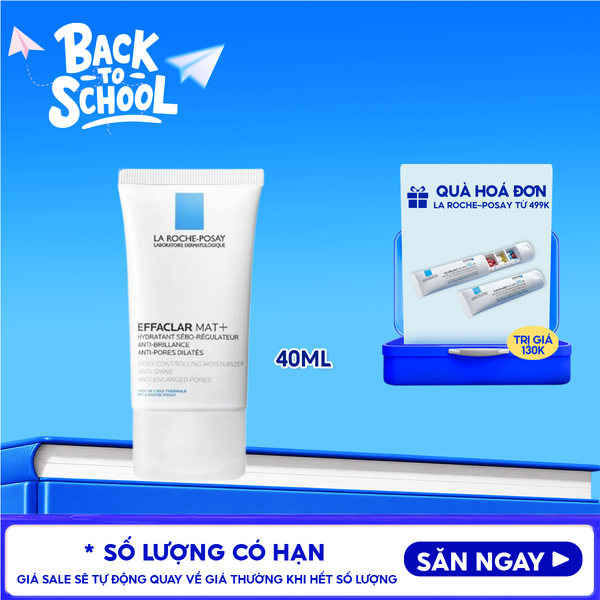  Kem Dưỡng La Roche-Posay Kiềm Dầu, Cải Thiện Lỗ Chân Lông Effaclar Mat+ 40ml 