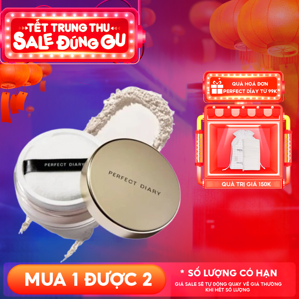 Phấn Phủ Perfect Diary Kiềm Dầu Weightless Soft-Velvet Blurring Loose Powder 7g
