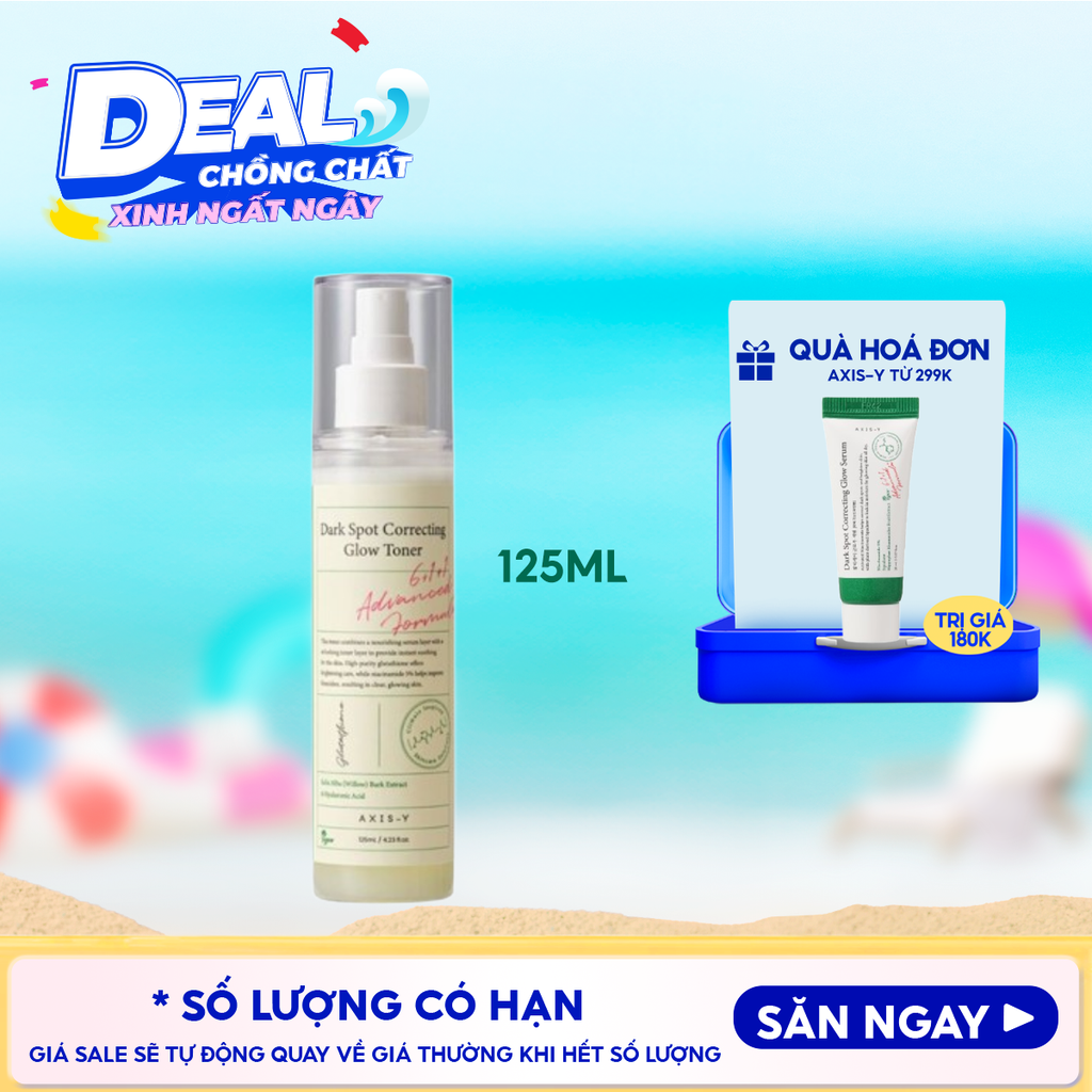Nước Cân Bằng Axis-Y Hỗ Trợ Dưỡng Sáng, Mờ Thâm Dark Spot Correcting Glow Toner 125ml
