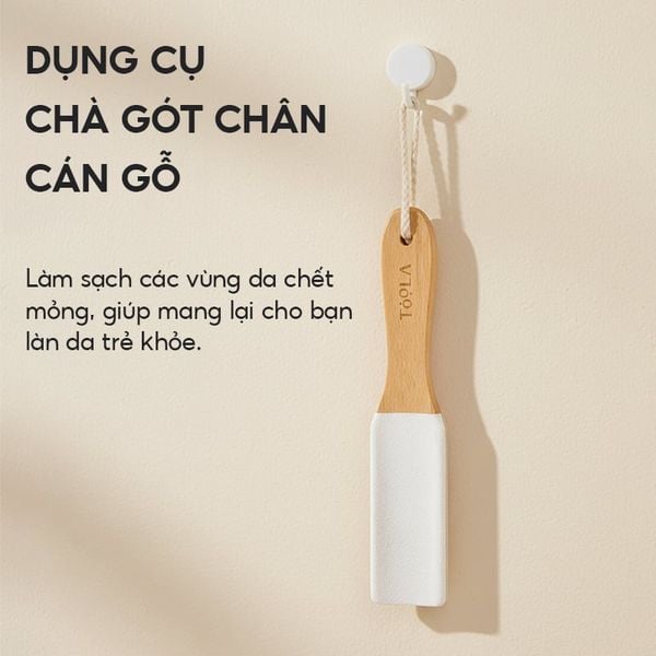  Dụng Cụ Chà Gót Chân Cán Gỗ TOOLA Heel Brush - BT-TLA095 
