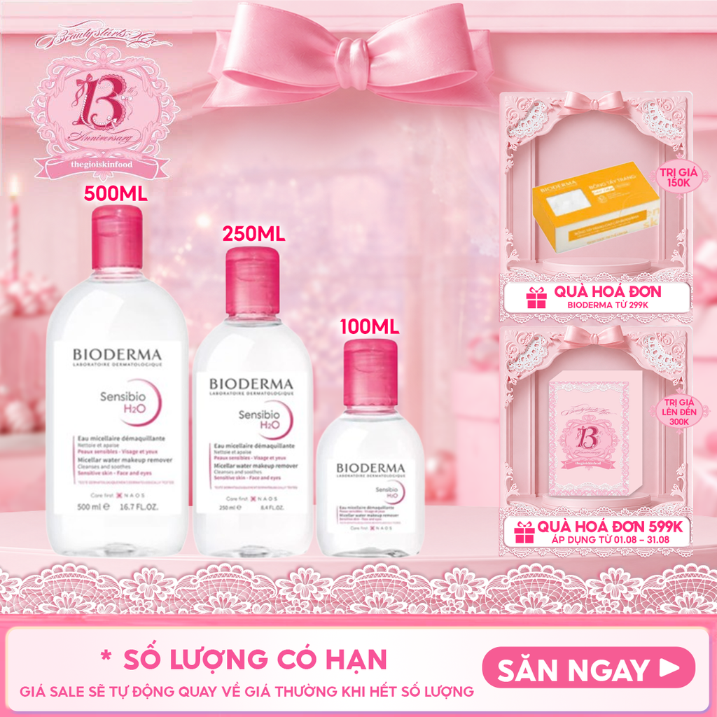 Nước Tẩy Trang Bioderma Dành Cho Da Nhạy Cảm Công Nghệ Micellar Sensibio H2O