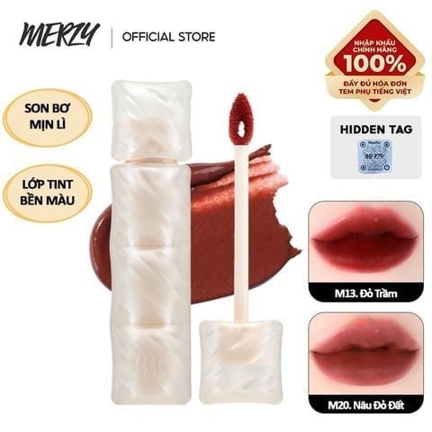 [KHẮC SON] Son Phao Kem Lì Mềm Mịn Như Bơ, Lâu Trôi Merzy Puffer Mellow Tint 3.7g