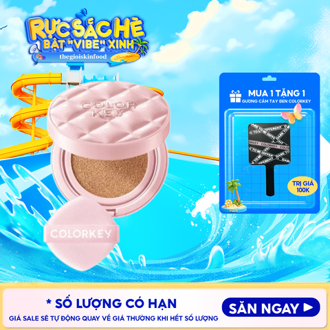 Cushion Chống Nắng Colorkey Mỏng Nhẹ, Bền Lâu Long Lasting Flawless Brightening Cushion Cream SPF50+ PA++++ 11g