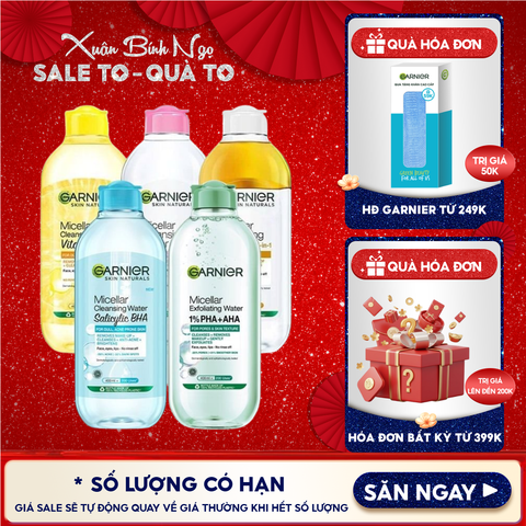 Nước Tẩy Trang Garnier Làm Sạch Sâu Micellar Cleansing Water
