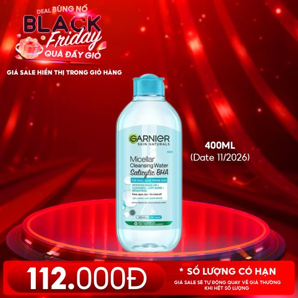  Nước Tẩy Trang Garnier Làm Sạch Sâu Micellar Cleansing Water 