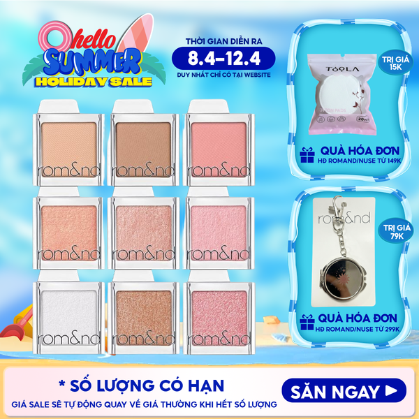  Phấn Mắt Romand Bền Màu, Đa Dạng Slide In Single 1.8g 