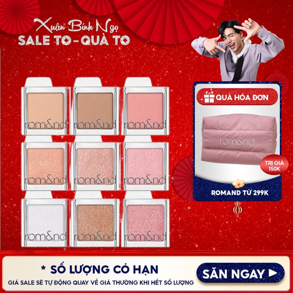 Phấn Mắt Romand Bền Màu, Đa Dạng Slide In Single 1.8g