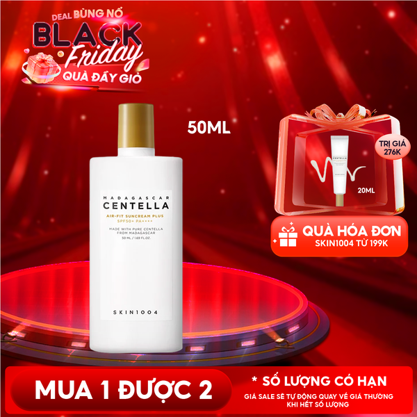  Kem Chống Nắng Skin1004 Lành Tính Dành Cho Da Nhạy Cảm Madagascar Centella Air-Fit Suncream Plus SPF50+ PA++++ 50ml 