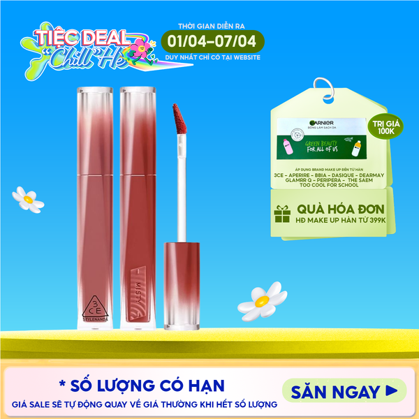  Son Bóng Pha Lê 3CE Căng Bóng, Ẩm Mượt Misty Lip Bare 4.6g 